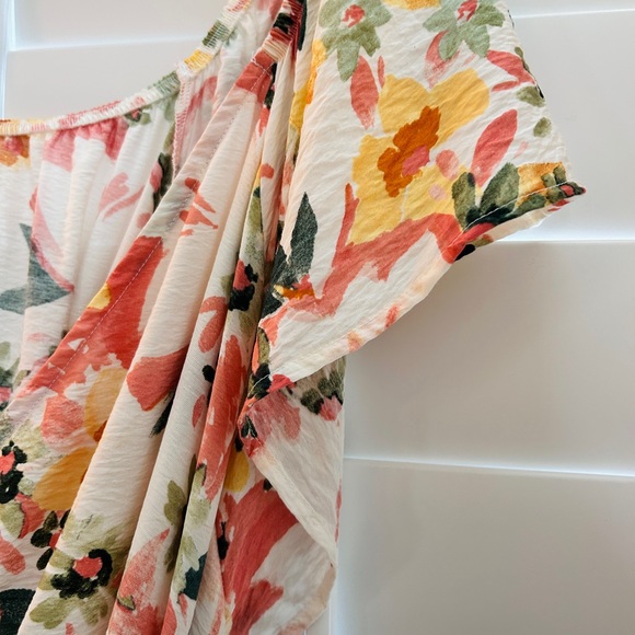 NWOT Boho Floral Midi Dress 4X Cottagecore Belted Flow - Picture 5 of 11